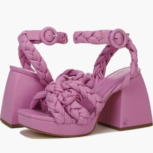 Circus by Sam Edelman Purple Platform Sandals with Braided Design